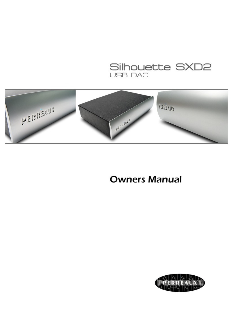 Perreaux SILHOUETTE SXD2 owner's manual