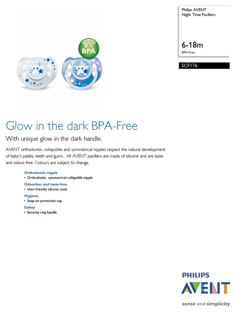 Philips AVENT AVENT Night Time Pacifiers SCF176 User manual