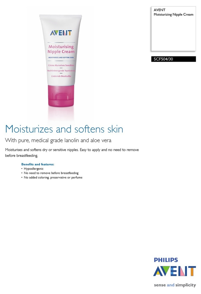 Philips AVENT Moisturizing Nipple Cream SCF504/30 User manual