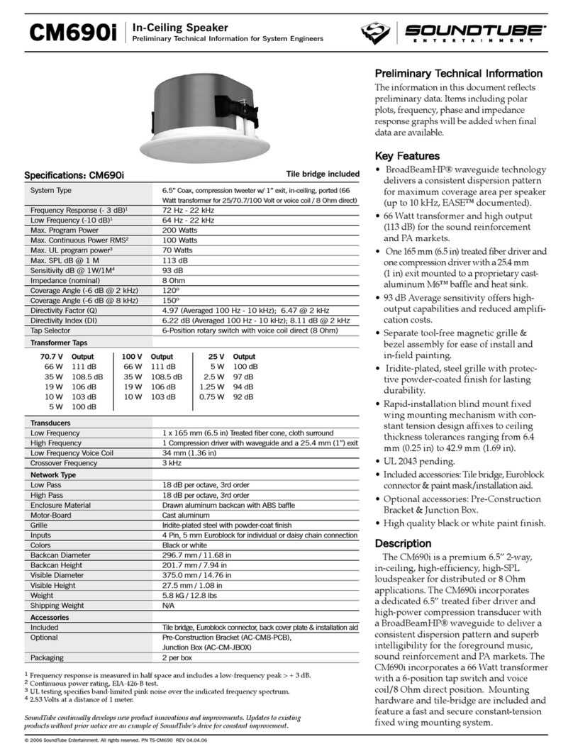 Sound Tube CM690i Manual