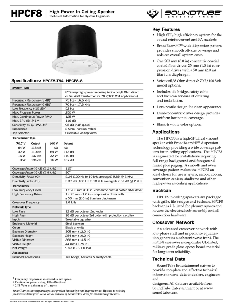 Sound Tube HPCF8 Manual