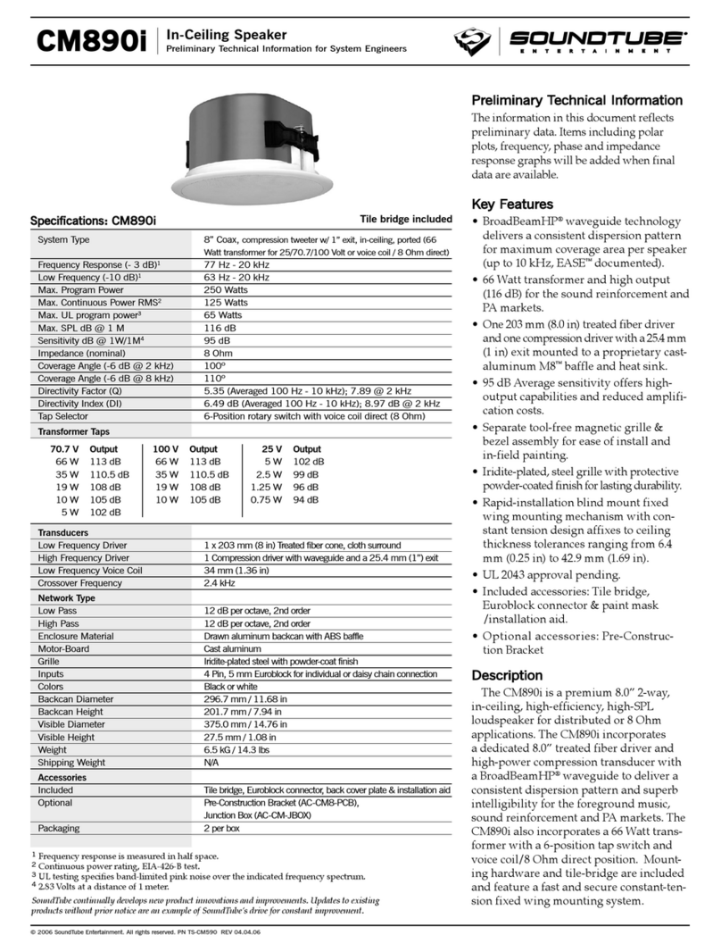 Sound Tube CM5890i Manual
