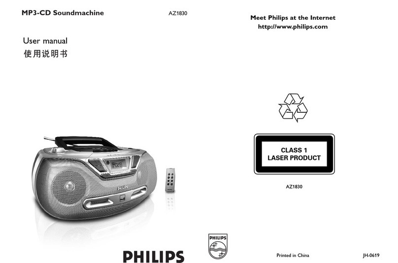 Philips SOUNDMACHINE AZ1830 User manual