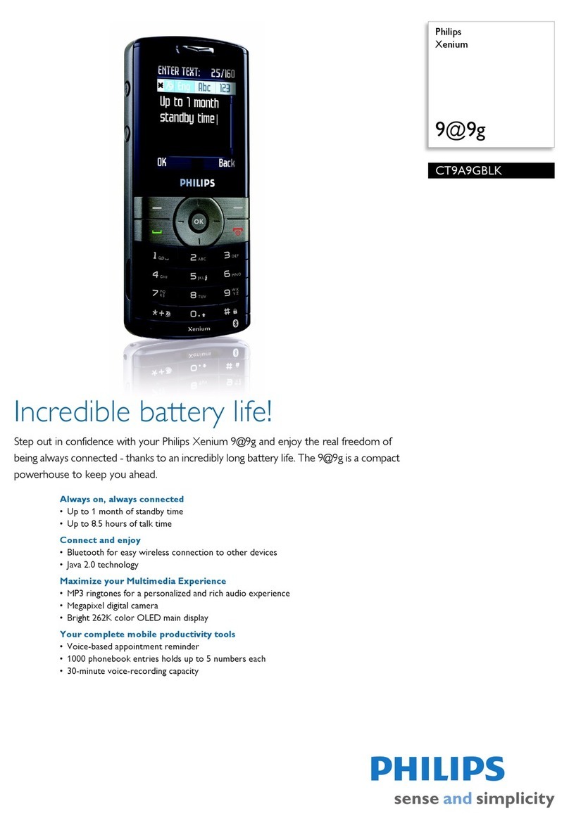Philips Xenium CT9A9GBLK User manual