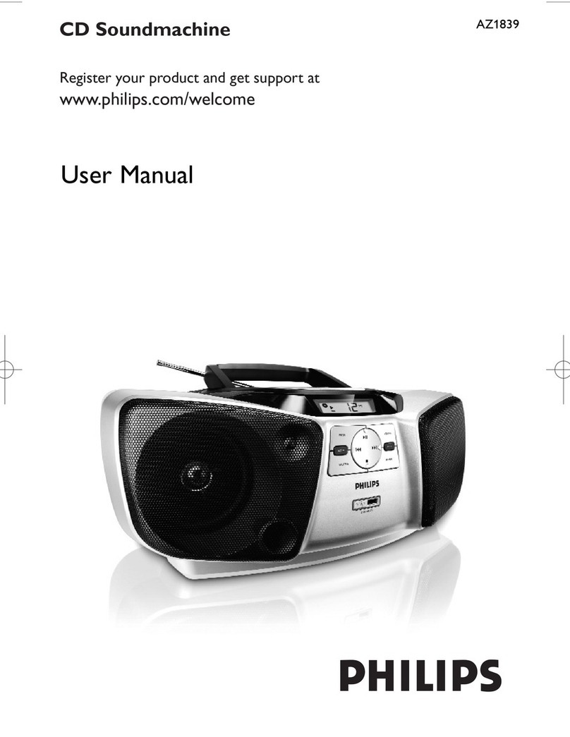 Philips CD SOUNDMACHINE AZ1839 User manual