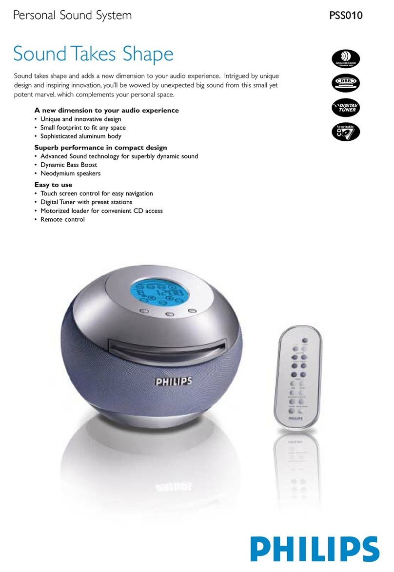 Philips PSS010/00C User manual