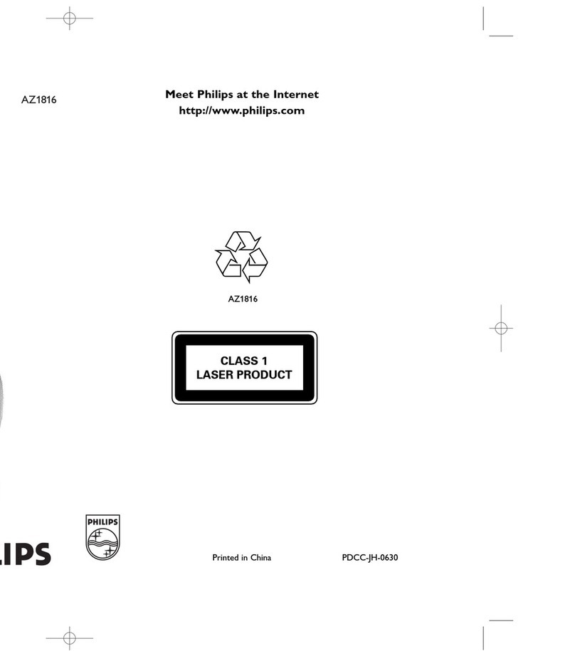 Philips MP3-CD SOUNDMACHINE AZ1816 user manual