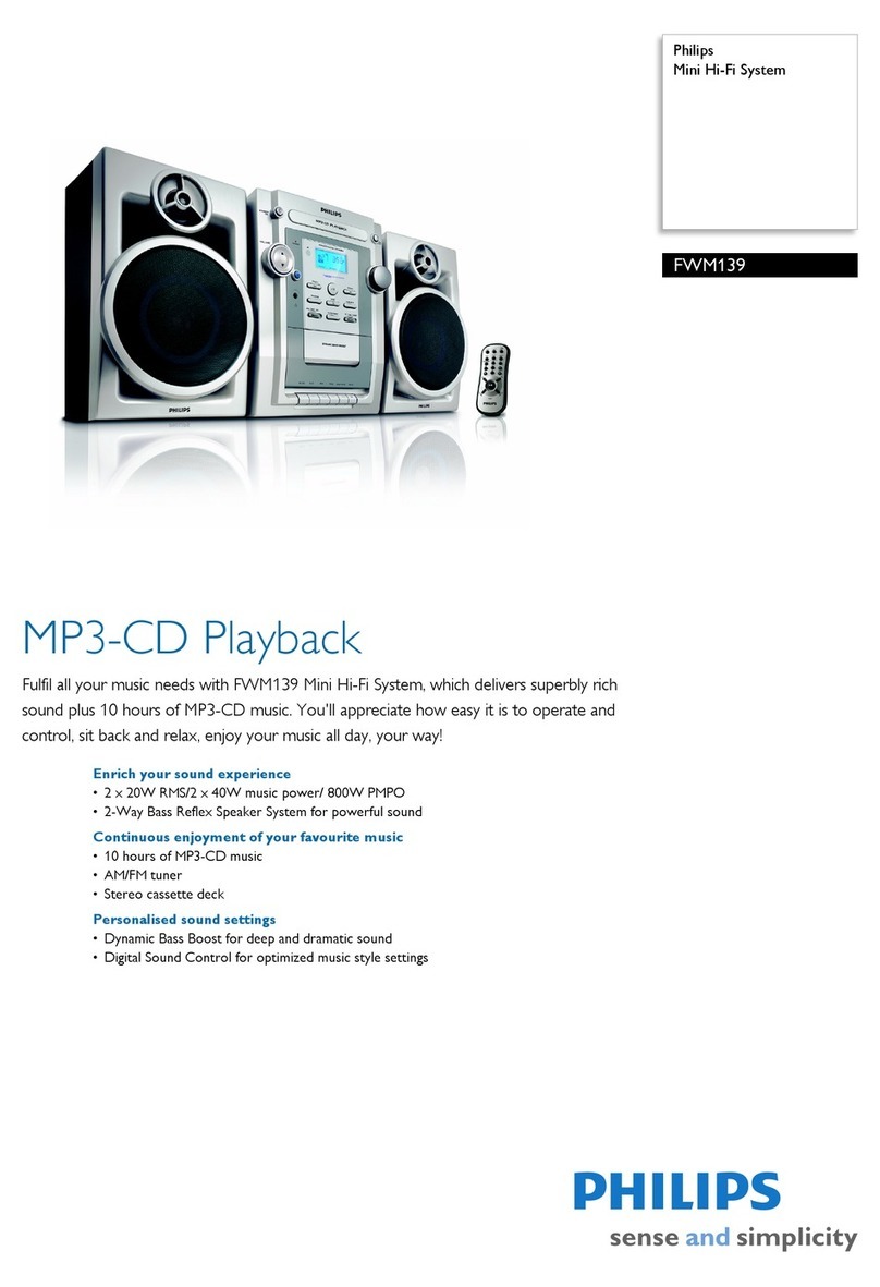 Philips FWM139 Specifications