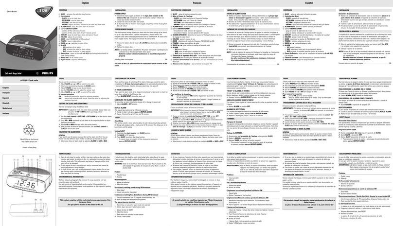 Philips AJ3120 User manual