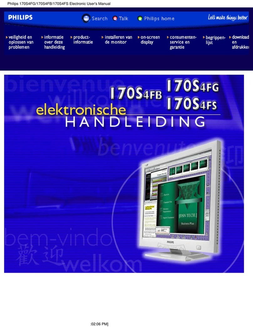 Philips 170S4FB User manual