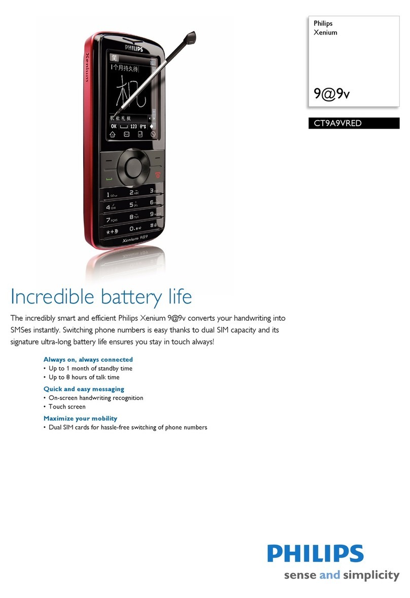 Philips Xenium CT9A9VRED User manual Philips Xenium CT9A9VRED User manual