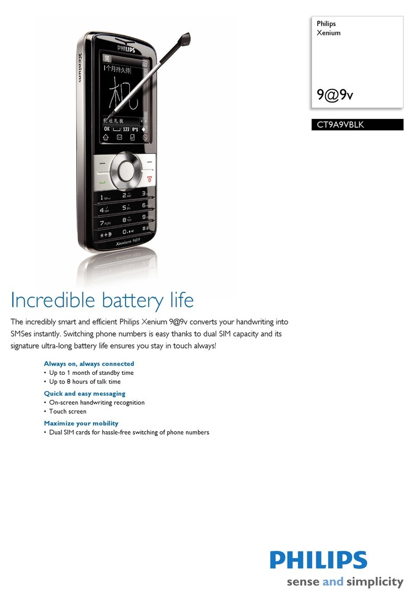 Philips Xenium CT9A9VBLK User manual