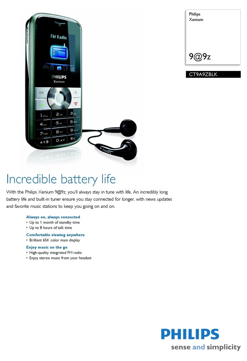 Philips Xenium CT9A9ZBLK/00 User manual