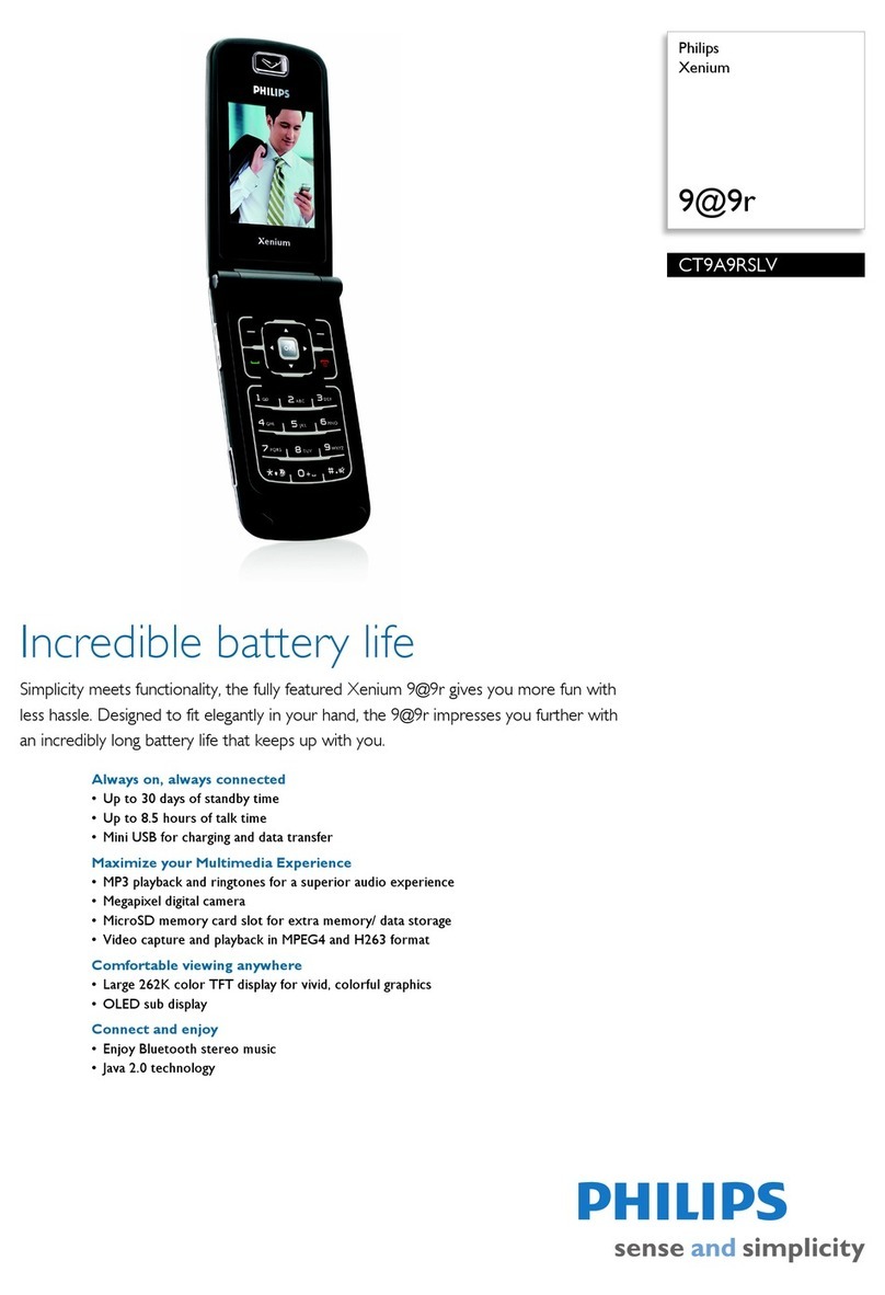 Philips Xenium CT9A9RSLV User manual Philips Xenium CT9A9RSLV User manual
