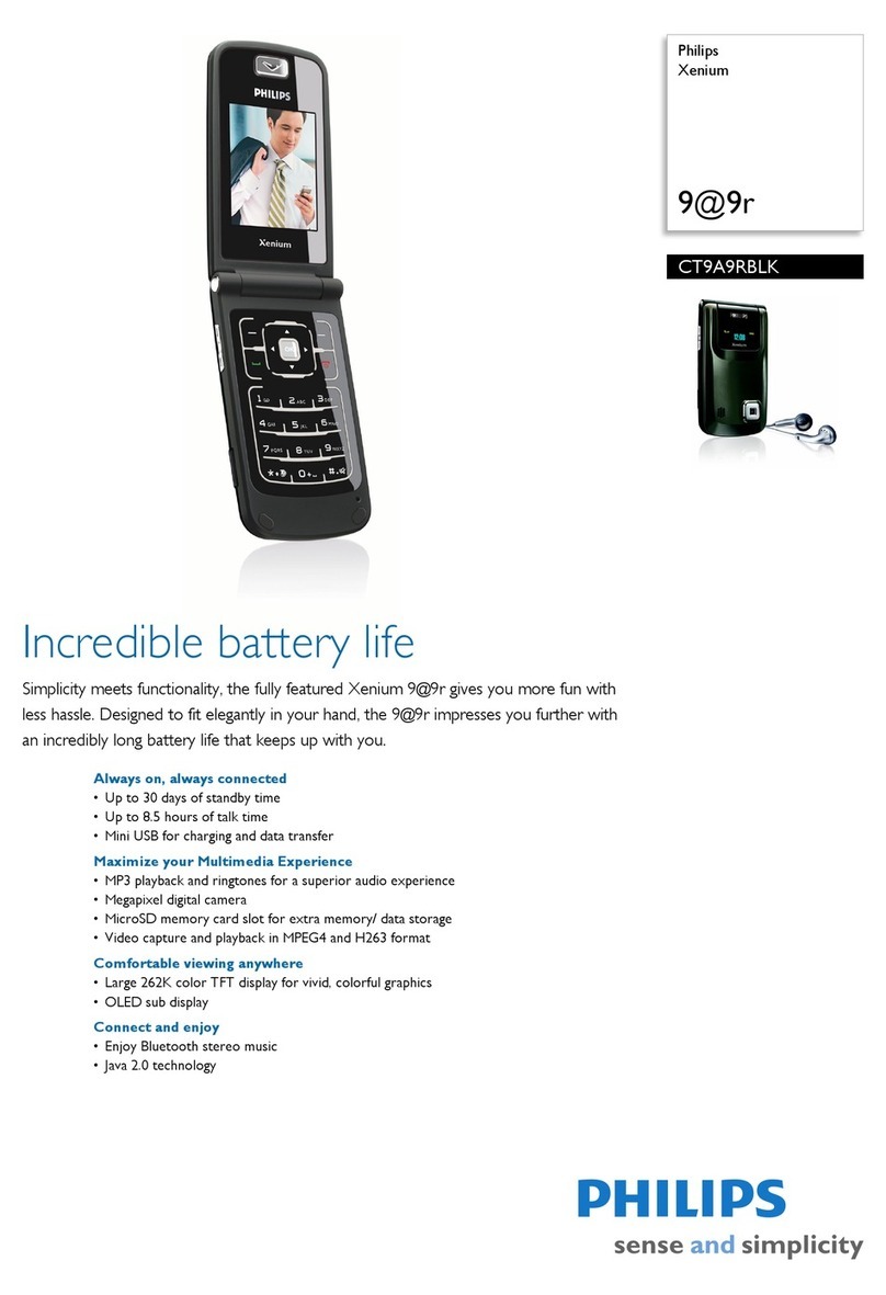 Philips Xenium CT9A9RBLK User manual