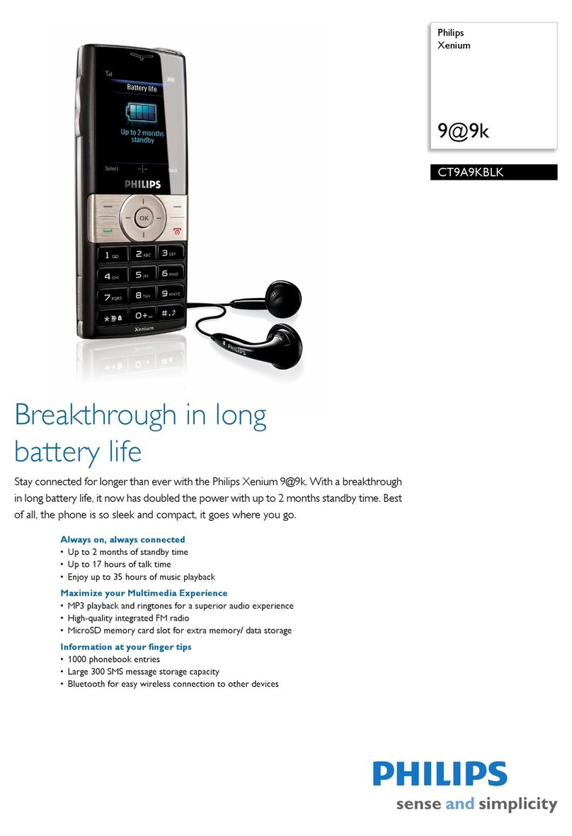 Philips Xenium 9@9k Specifications