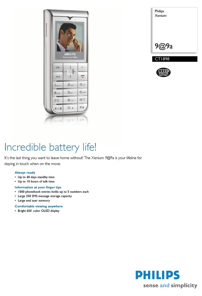Philips Xenium 9@9a Specifications