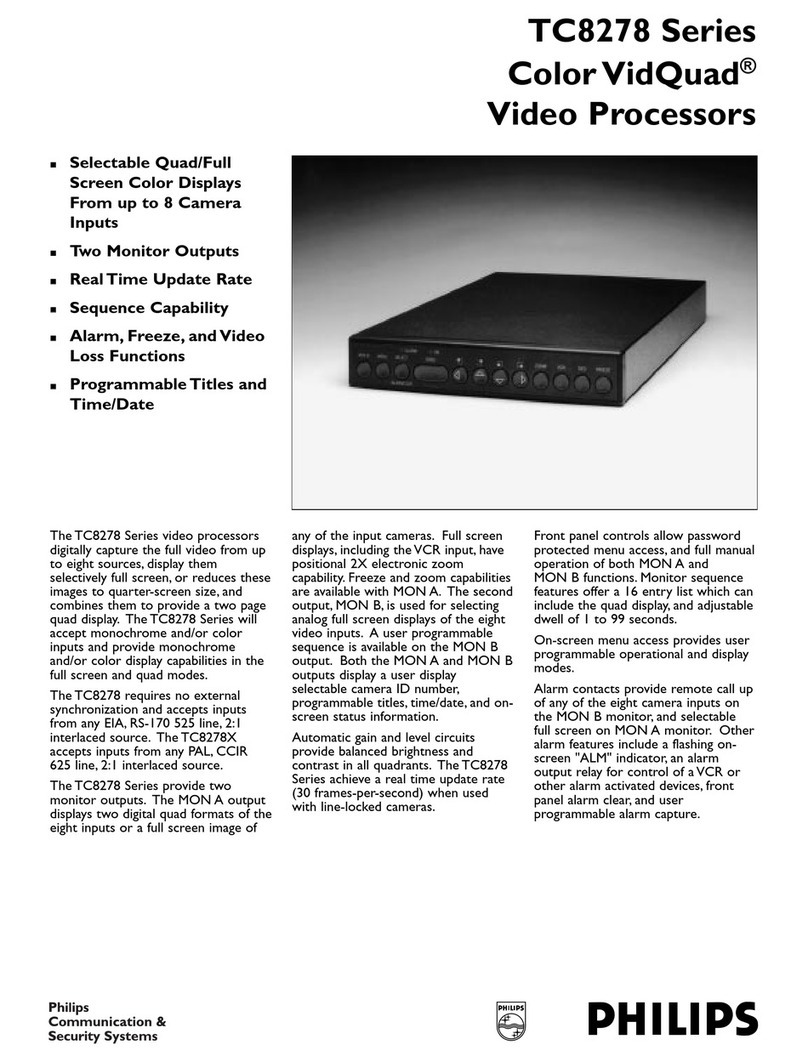 Philips VidQuad Color Video Processors TC8278 User manual