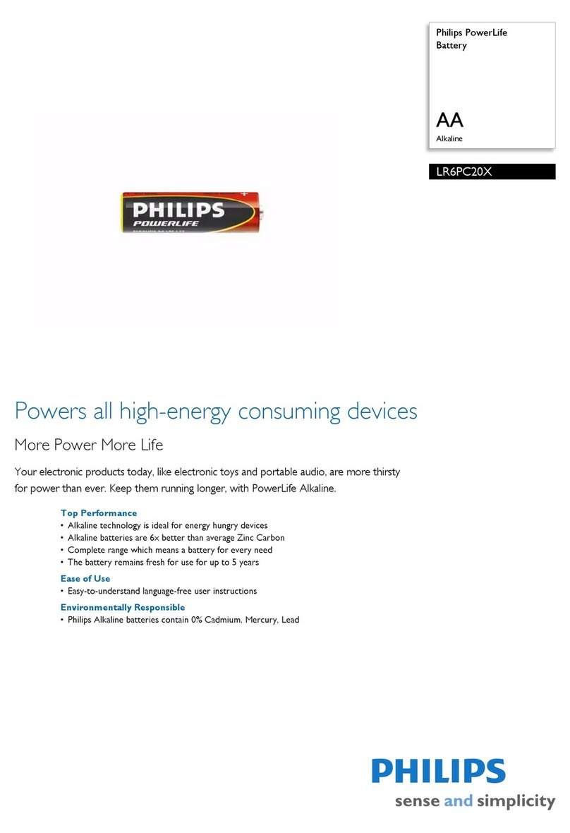 Philips Power Life LR6PC20X Specifications
