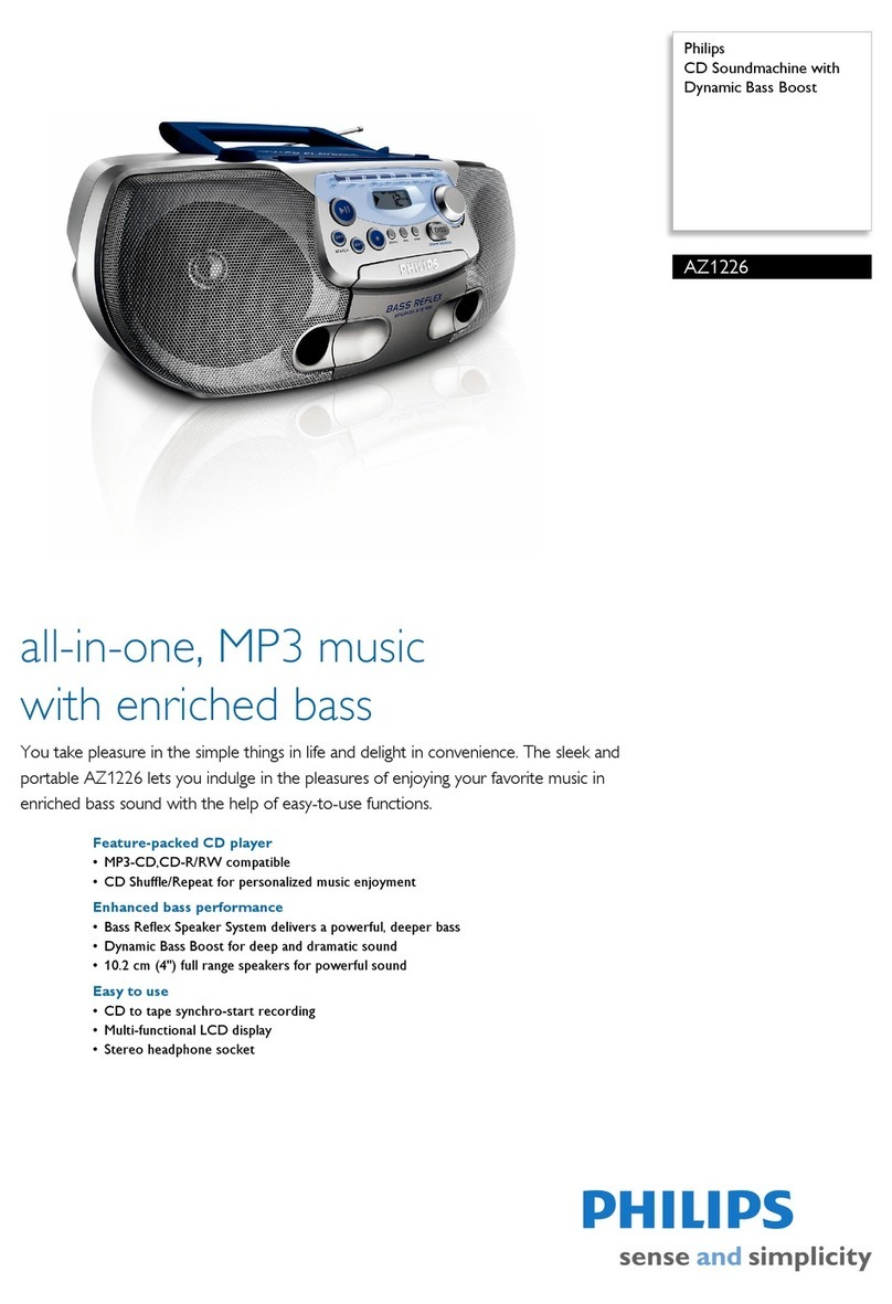Philips AZ1226 Specifications