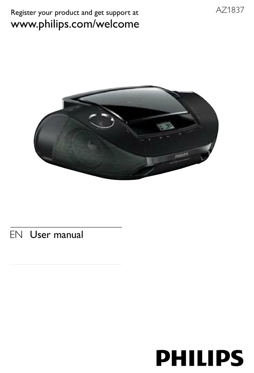 Philips CD Soundmachine AZ1837 User manual