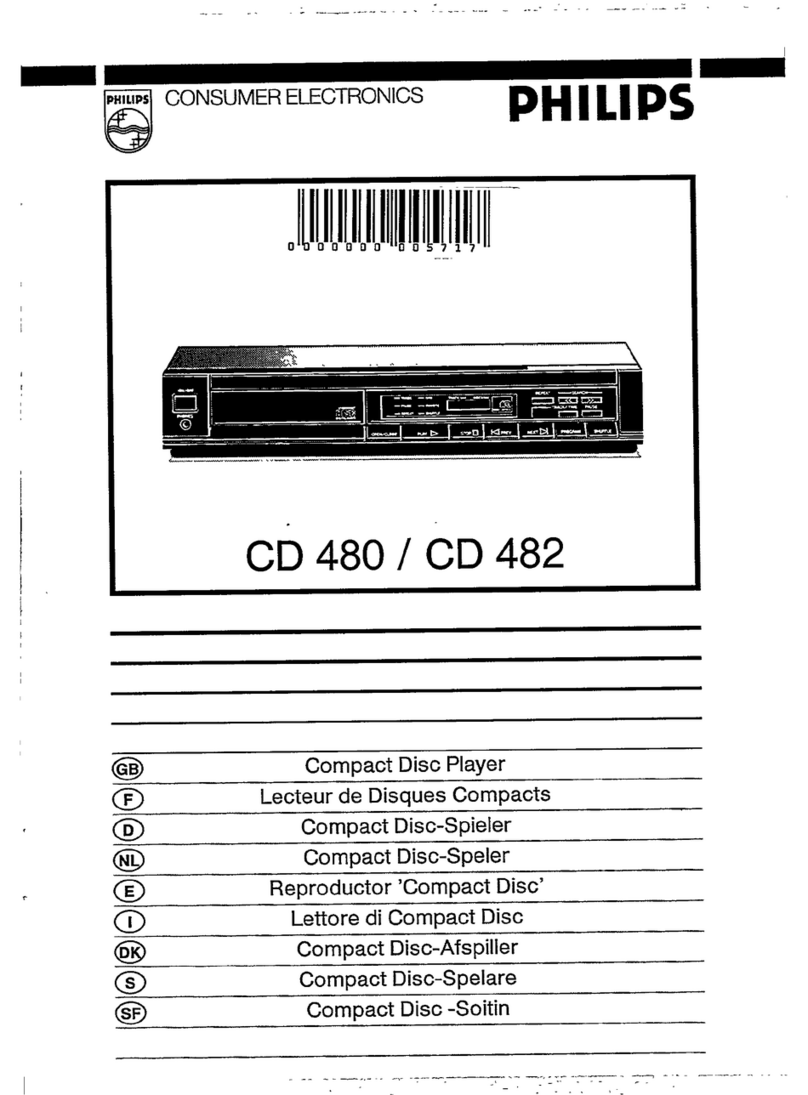 Philips CD 482 User manual