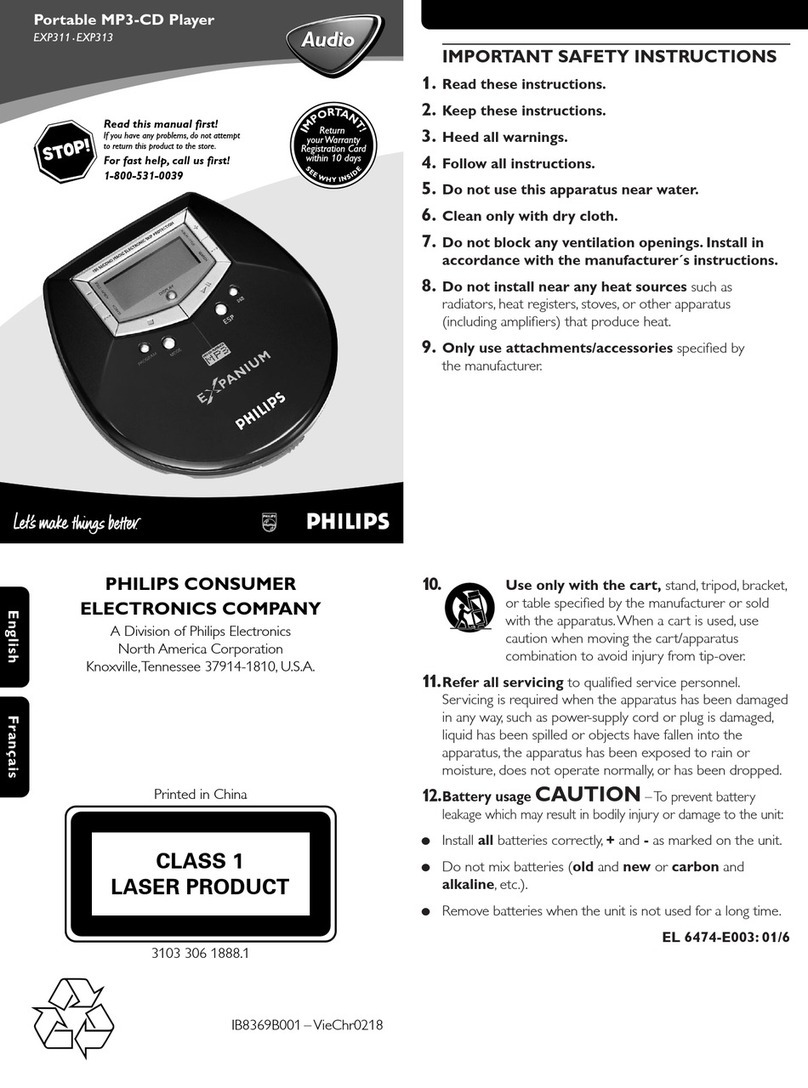 Philips 313 User manual Philips 313 User manual