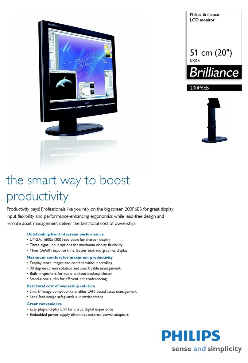 Philips Brilliance 200P6EB/27 User manual