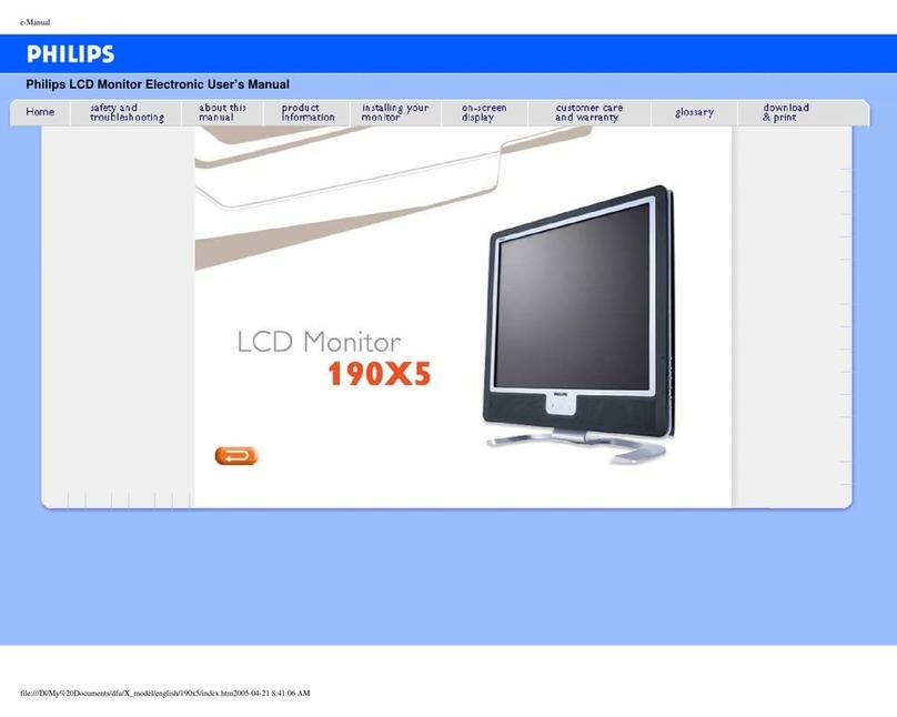 Philips 190x5 User manual