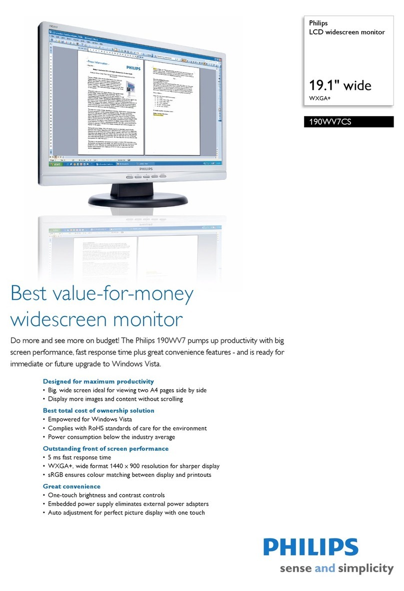 Philips 190WV7CS User manual