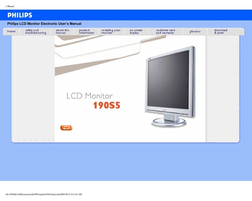 Philips 190S5 User manual