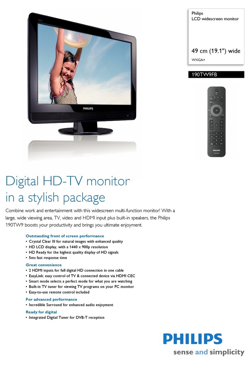 Philips 190TW9FB User manual
