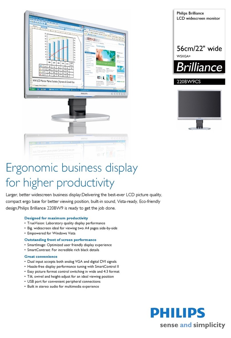 Philips Brilliance 220BW9CS User manual