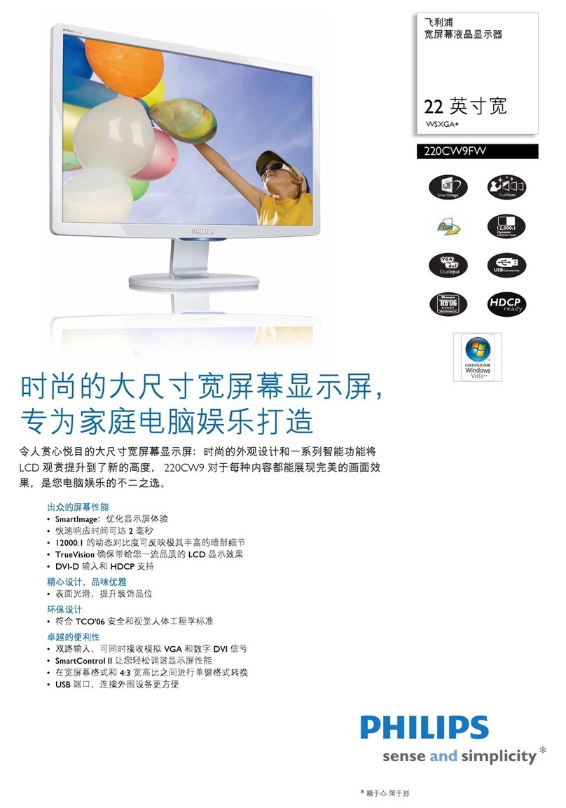 Philips 220CW9 User manual
