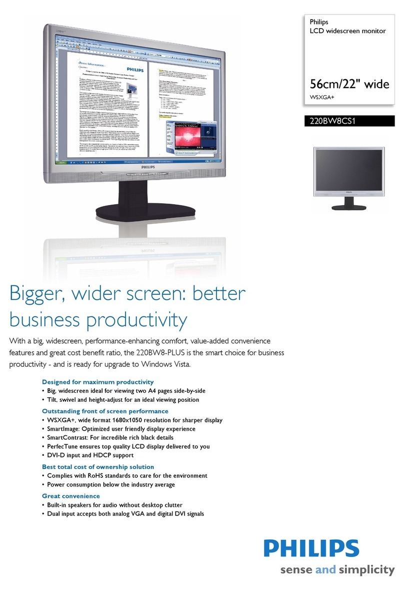 Philips 220BW8CS1 User manual