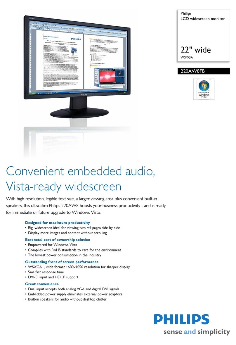 Philips 220AW8FB Specifications
