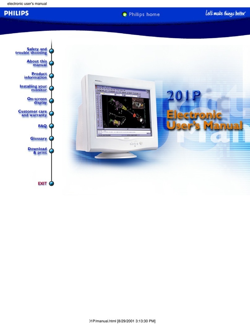Philips Brilliance 201P User manual Philips Brilliance 201P User manual