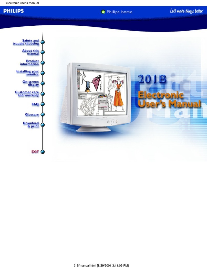 Philips Brilliance 201B User manual