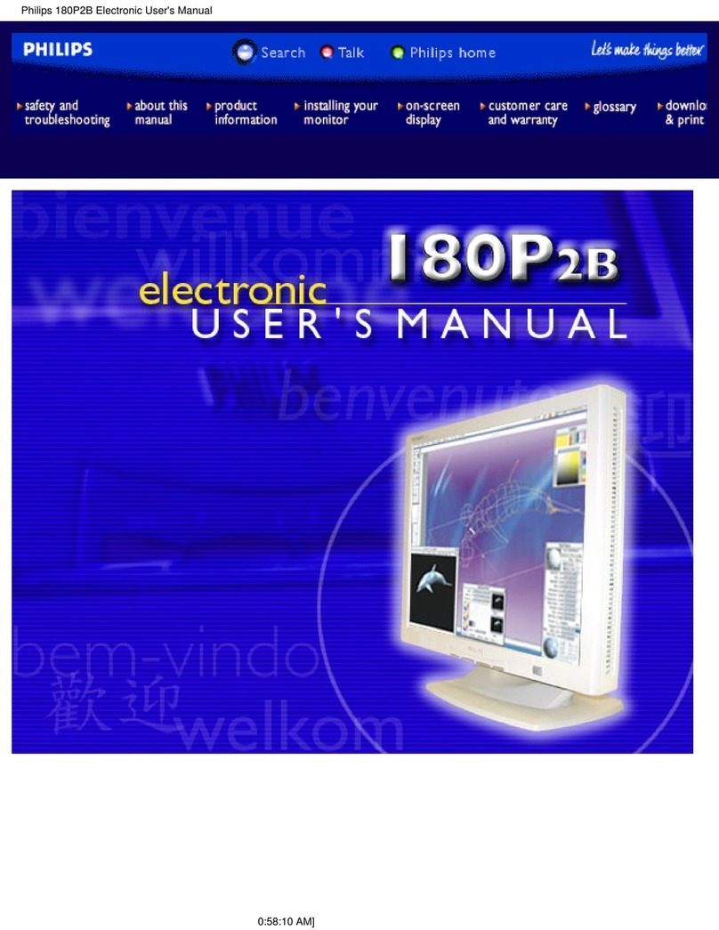 Philips Brilliance 180P2B user manual