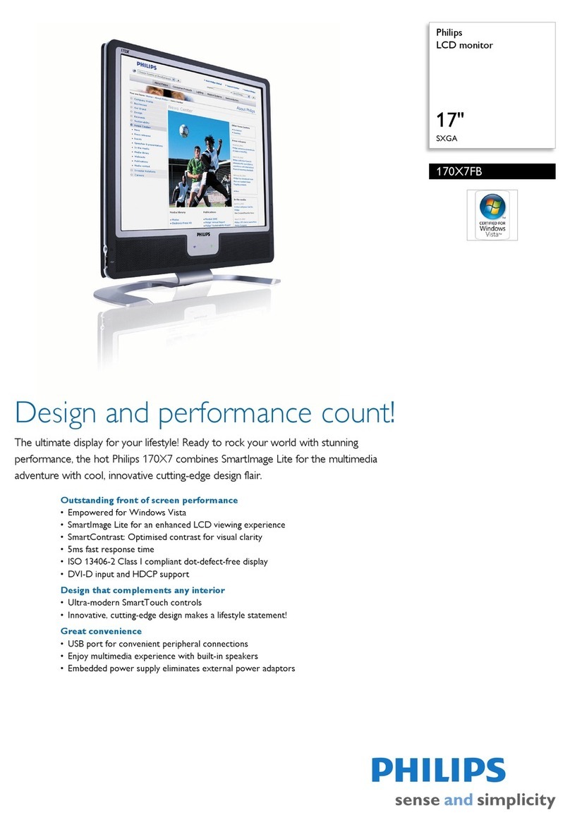 Philips 170X7FB User manual