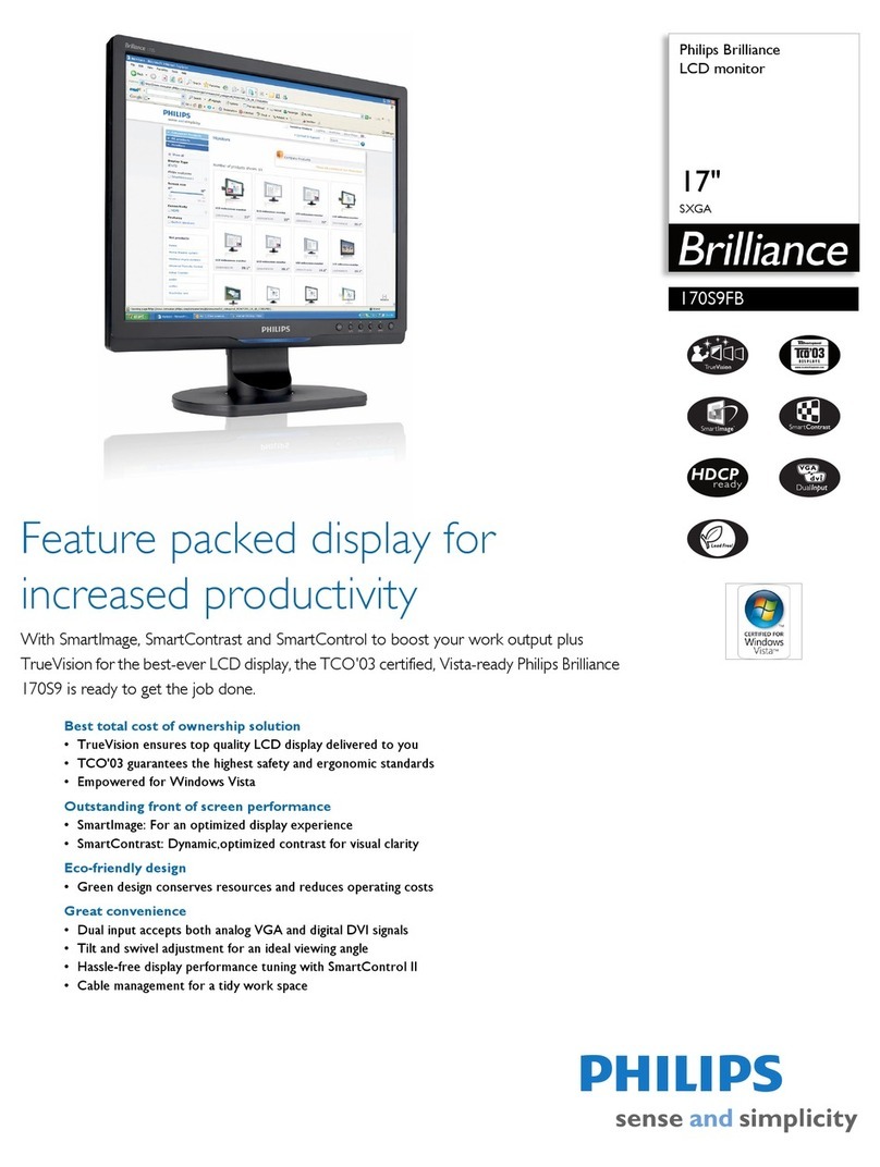 Philips Brilliance 170S9FB User manual
