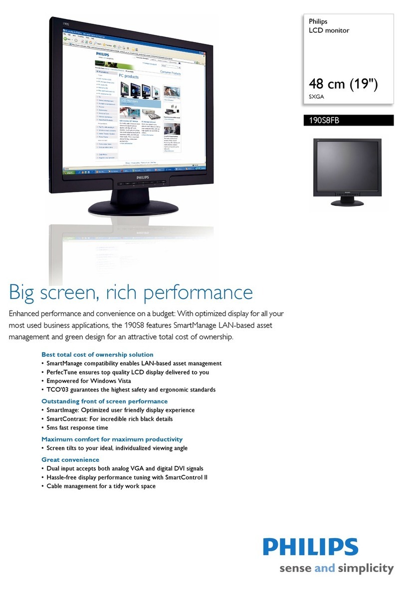 Philips 190S8FB User manual