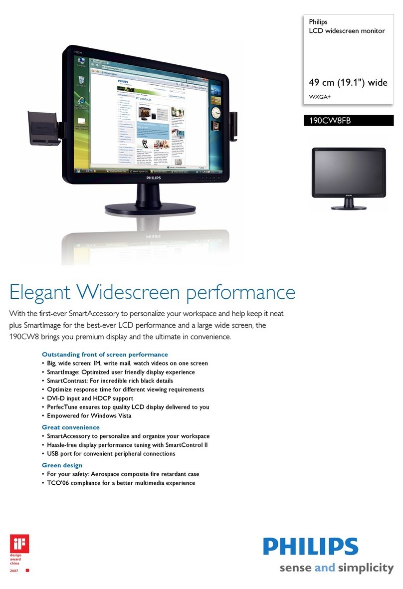 Philips 190CW8FB User manual