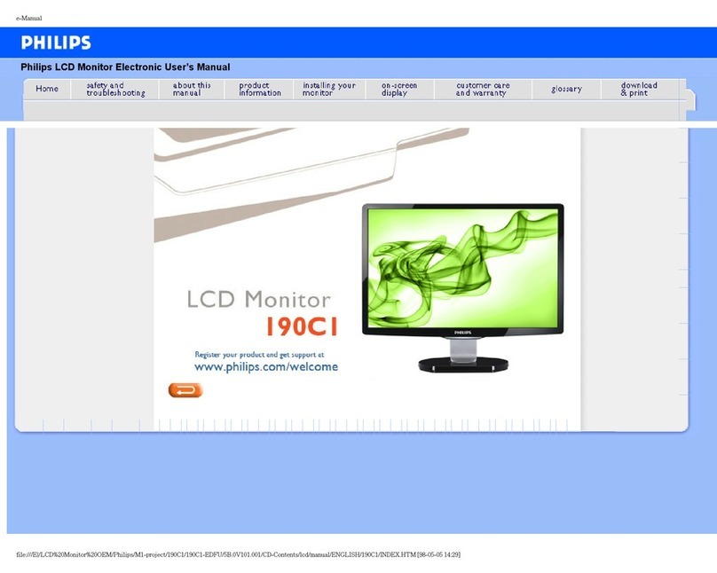 Philips 190C1 User manual
