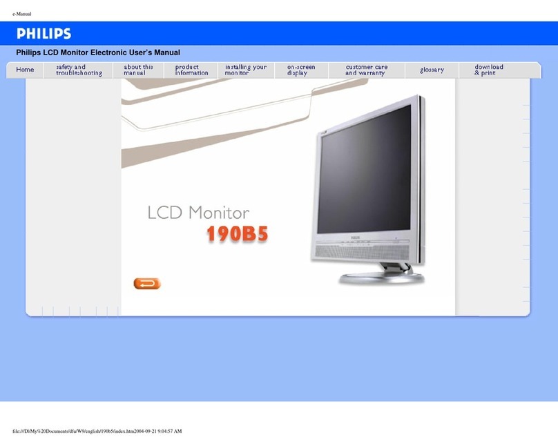 Philips 190B5 User manual