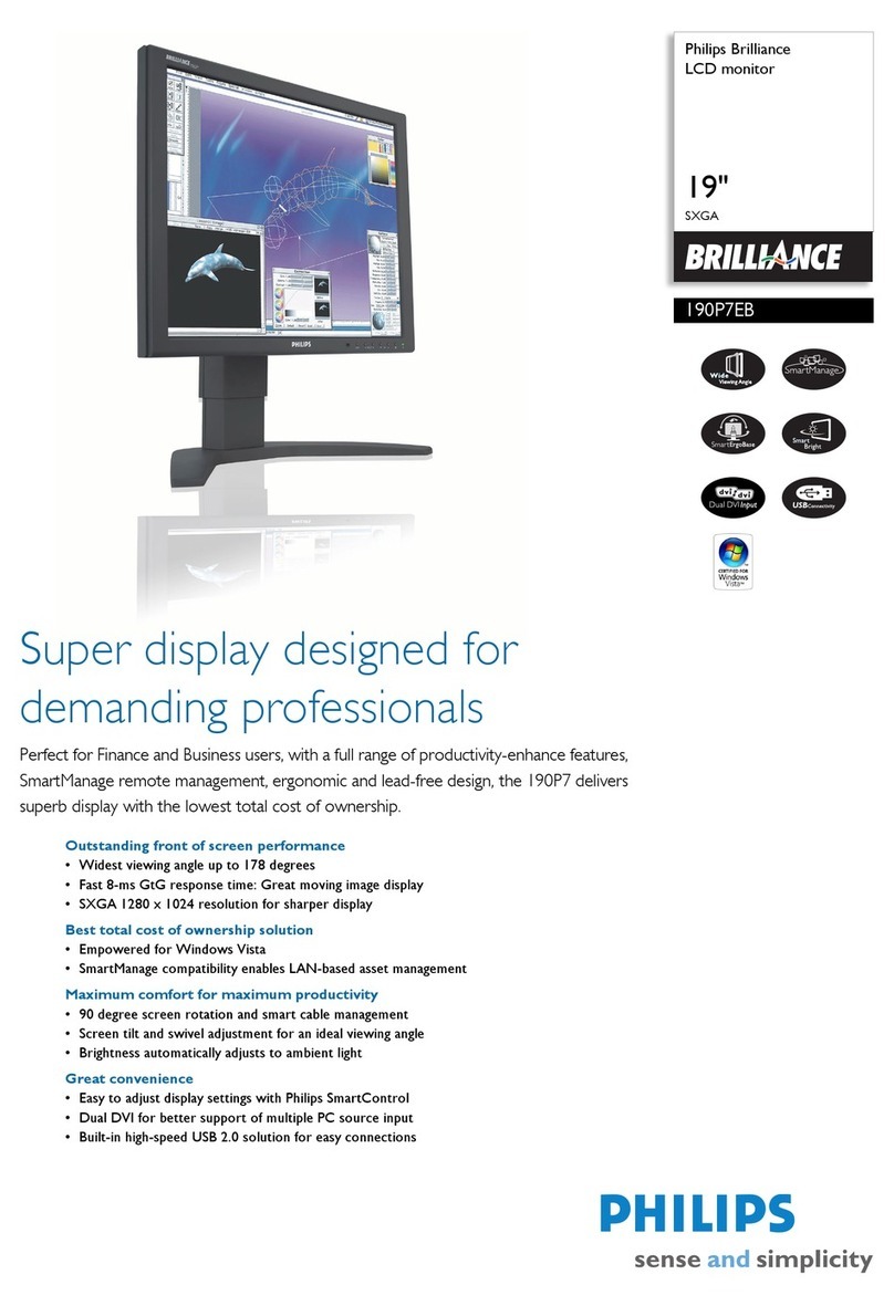 Philips Brilliance 190P7EB User manual