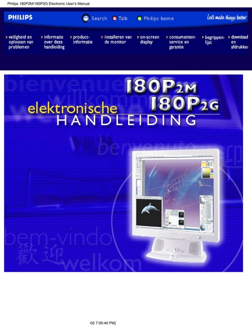 Philips Brilliance 180P2G User manual