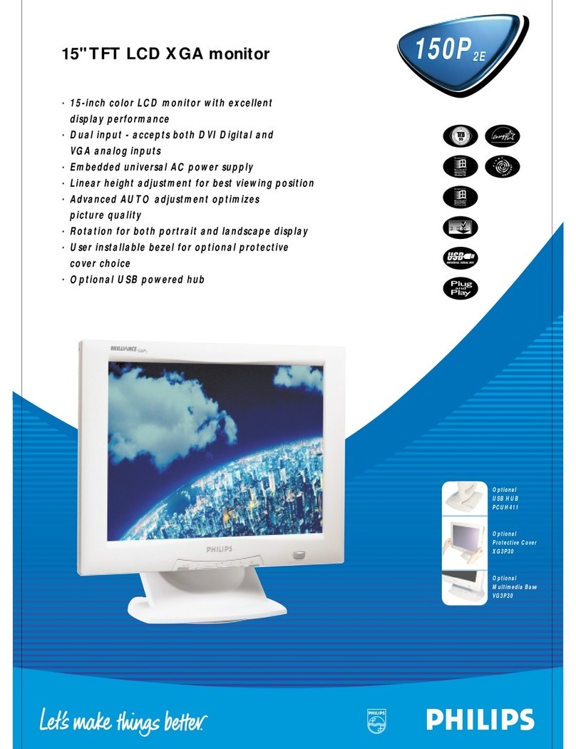 Philips Brilliance 150P2E Specification sheet