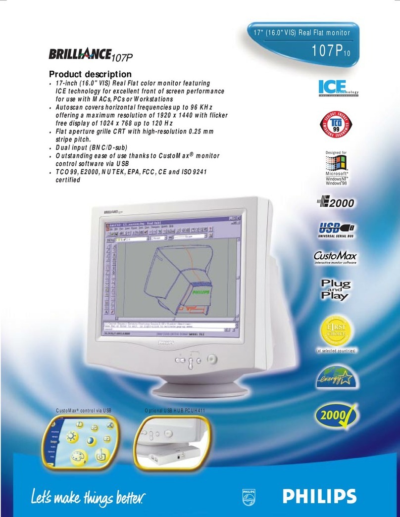 Philips Brilliance 107P10 User manual Philips Brilliance 107P10 User manual