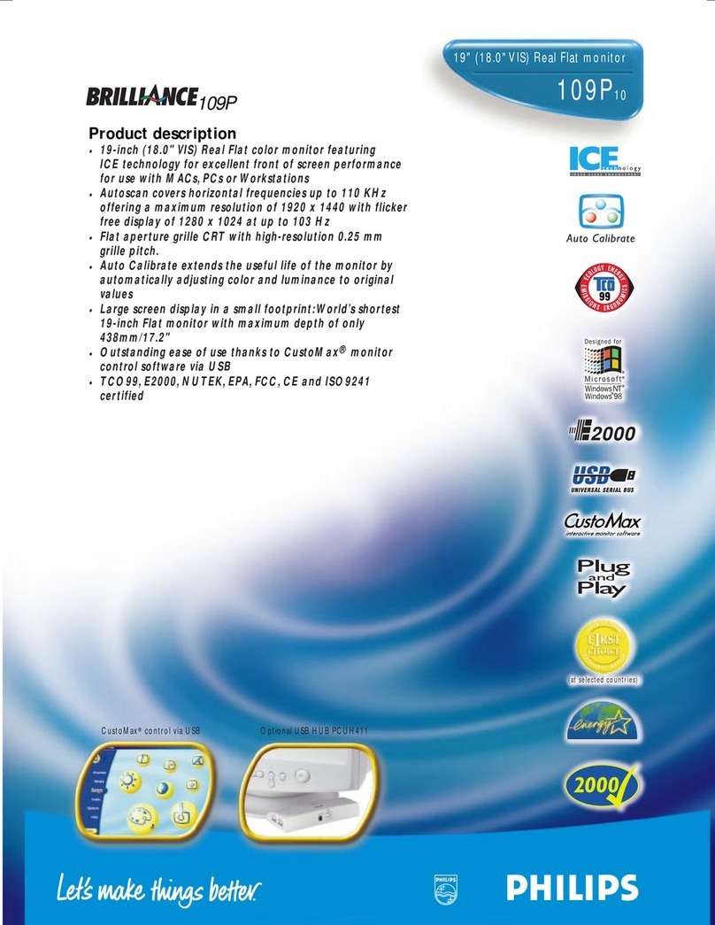 Philips Brilliance 109P10 User manual